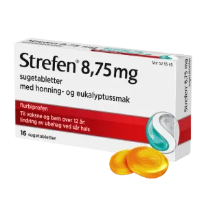 STREFEN 8,75 MG SUGETABLETTER MED HONNING- OG EUKALYPTUSSMAK