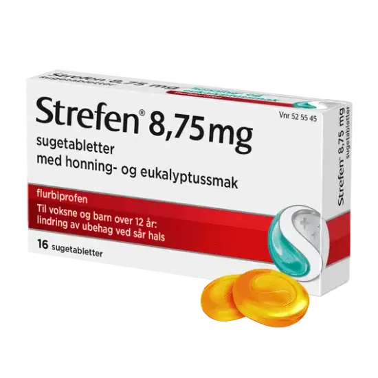 STREFEN 8,75 MG SUGETABLETTER MED HONNING- OG EUKALYPTUSSMAK