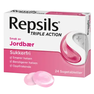 REPSILS TRIPLE ACTION JORDBÆR - SUKKERFRI